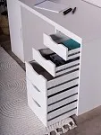 Стол письменный Ингар, с дверцей и 5 ящиками, 140x75x55, белый | изображение 5