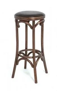 Табурет барный 750 Венский мягкий (темный тон, экокожа коричневая)