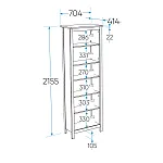 САГА стеллаж 70 белый | изображение 3