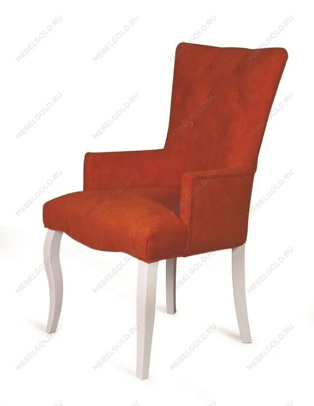 Кресло Виктория (эмаль белая/G08 - морковный) | изображение 1