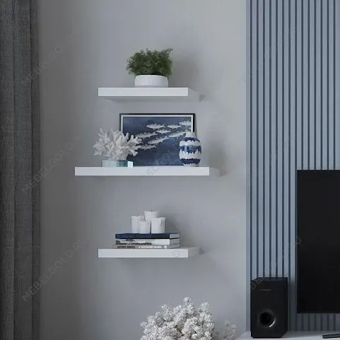 Полка настенная Фора, 90х25 см, белая | изображение 1