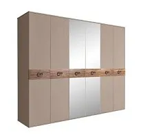 Шкаф 6-ти дв. с зеркалами Bogemia Wood Fi (Мокка/Хром) БМШ1/6(Wo)