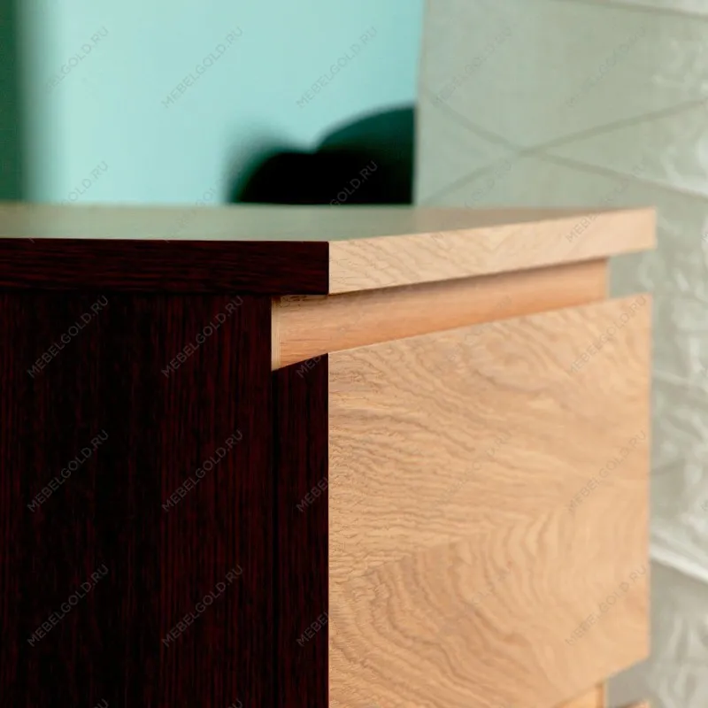 Комод Варма, 4 ящика, горизонтальный, 160х54х40 см, шпон натурального дерева, дуб беленый | изображение 4