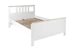САГА кровать двойная 140х200 белая/ясень
