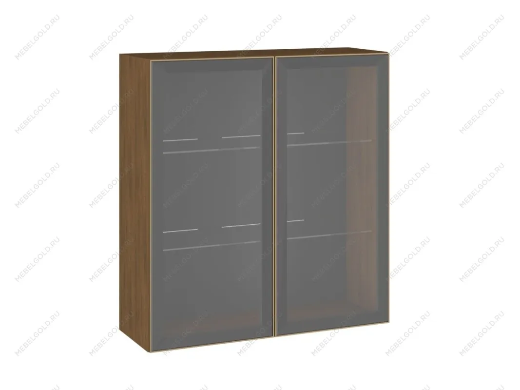 Шкаф 960 ШСТ-90 2-дверный, Фьюжн (900*317*960) Дуб Каселла коричневый/Золото, 27175