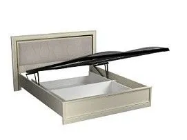 Кровать 1600 с мягкой вставкой изголовья и подъемным механизмом, Сиена (1890*2110*1100), Береза бежевая