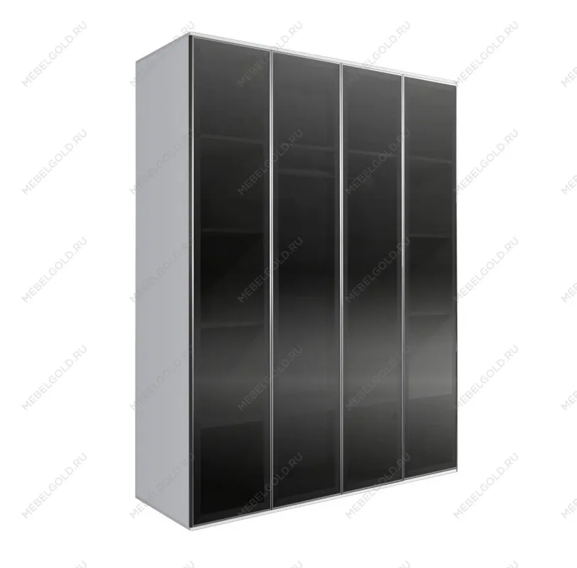 Шкаф 4-х дверный Bogemia Air (Белый/Серебро) БМШ2/4(4)