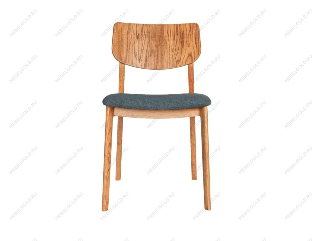 Стул LESTER жесткая спинка (Дуб натуральный с патиной темный орех - 51 Букле Зеленый)