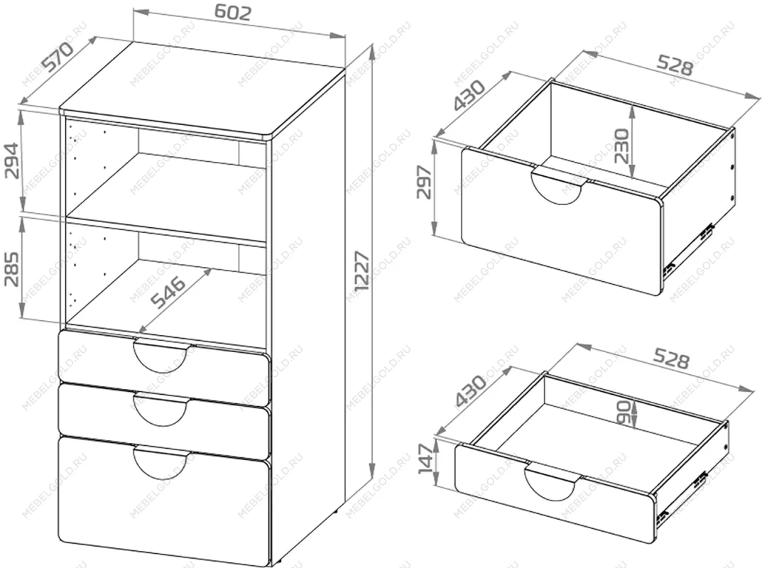 ПИКСИ стеллаж с 3 ящиками 60x57x123, робкий подснежник | изображение 3