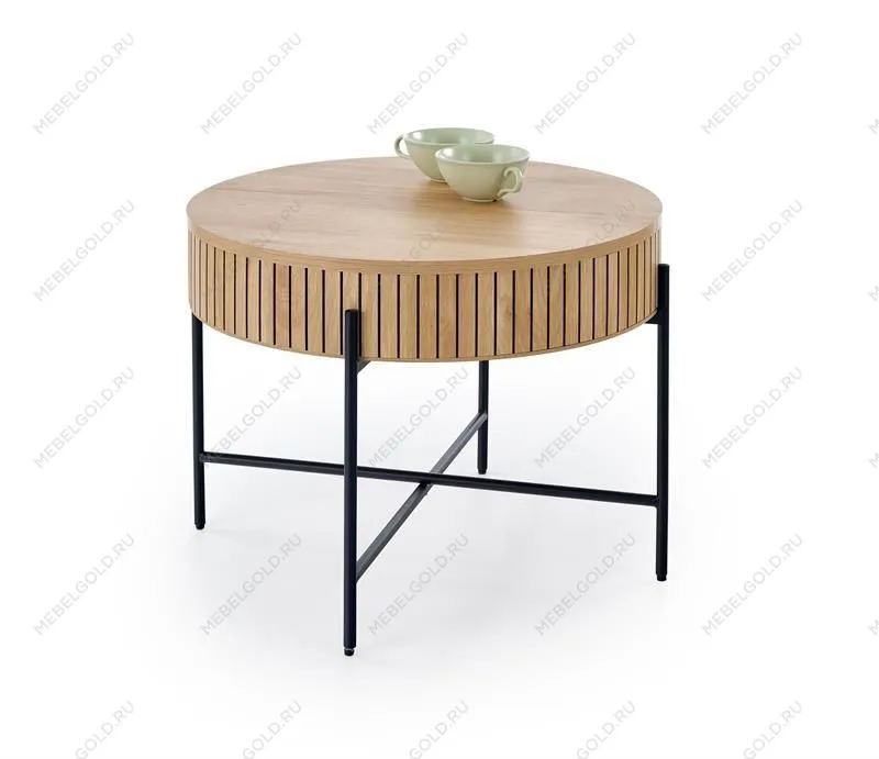 Комплект Halmar DANTE (2 стола журнальных) (натуральный/черный) | изображение 5