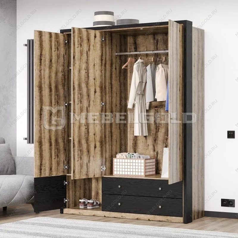 Шкаф 3-створчатый Джаггер 3DG2S Z | изображение 3