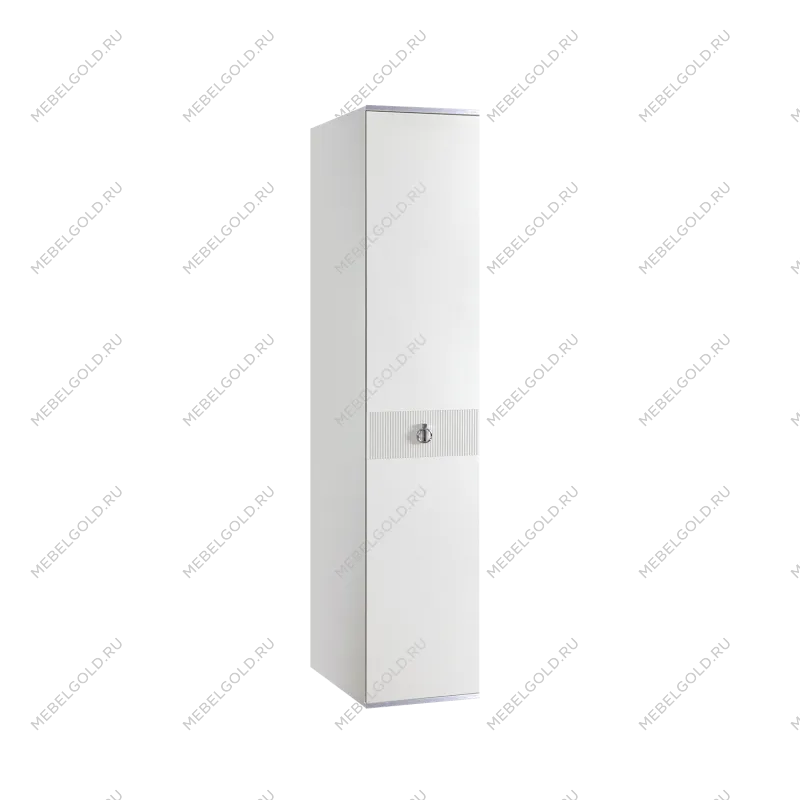 Шкаф 1-но дверный Римини СОЛО (Белый/Серебро) РМШ2/1(s)