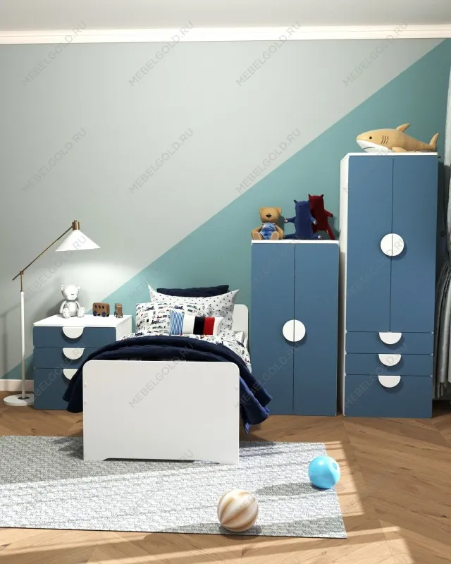 ПИКСИ шкаф распашной с 2 дверьми и полкой 60x57x183, озорной василек | изображение 4