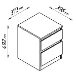 Тумба прикроватная КАСТОР, 2 ящика, 40х37х49 см, дуб сонома | изображение 18
