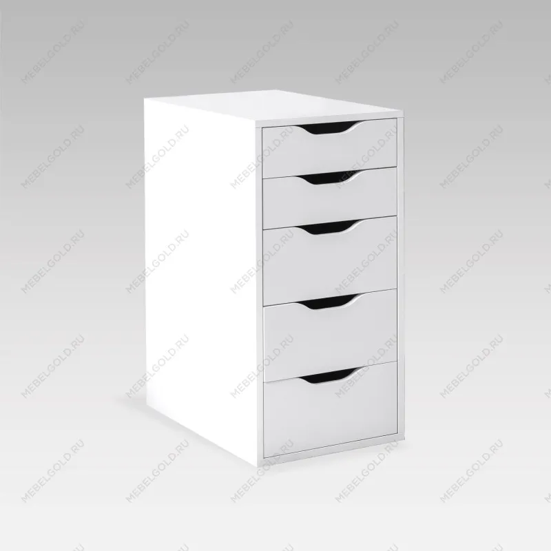 ИНГАР комод ИКЕА / IKEA белый с пятью выдвижными ящиками | изображение 1