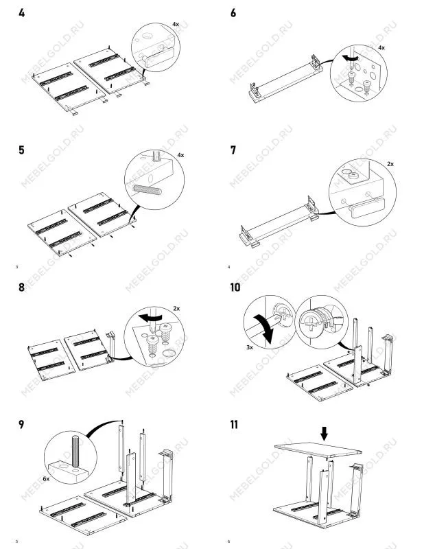 Тумба прикроватная Варма, 2 ящика, 40х55х40 см, эмаль белая | изображение 8