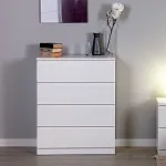 МАЛЬМ / VARMA Комод ИКЕА / IKEA 4, 80x100x40, пигмент, белый | изображение 5