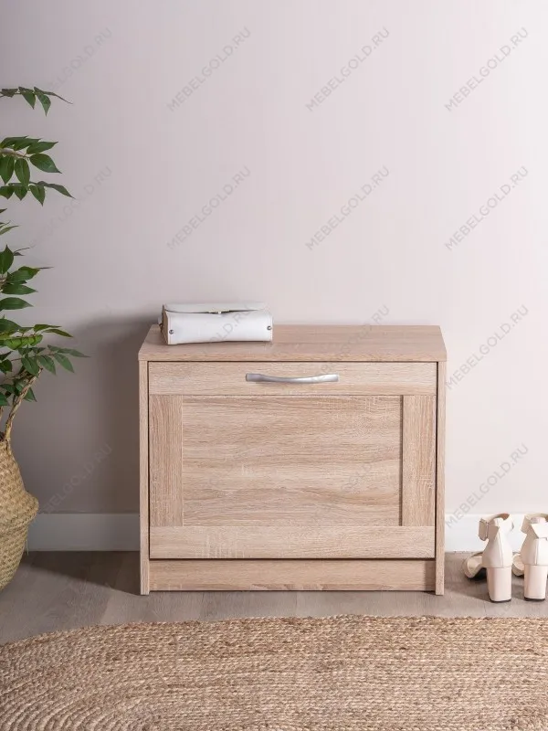 Обувница Сириус с 1 откидным ящиком, 60 х 25 х 49 см, ЛДСП, дуб сонома | изображение 1