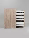 Комод Мальта, 6 ящиков, горизонтальный, с доводчиками, 160х48х76 см, дуб сонома | изображение 16