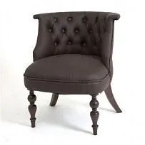 Кресло Бархат (темный тон/кожзам 1 шоколад)