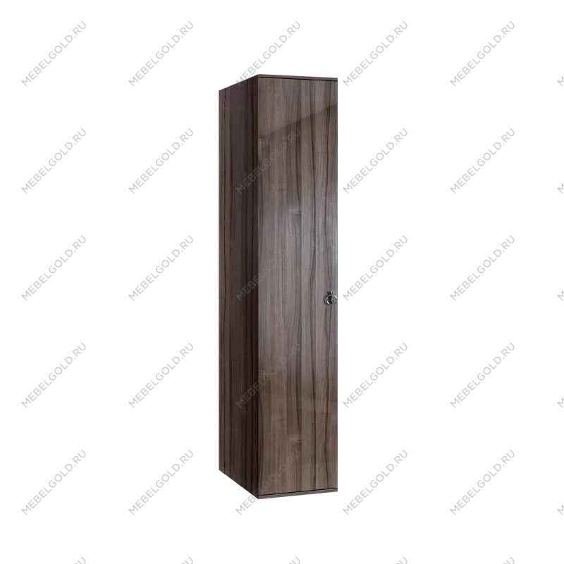 Шкаф 1-но дверный Римини (Орех империя/Серебро) РМШ2/1