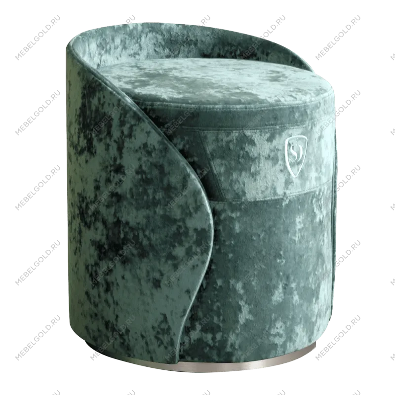 Пуф-тумба Морской бриз (Crush) серебро Sweet dreams PS-101