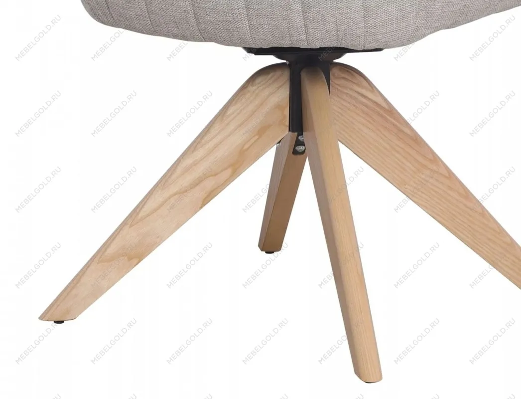 Стул кухонный Signal AZALIA D Velvet Bluvel 14 поворотный (серый/дуб) | изображение 7