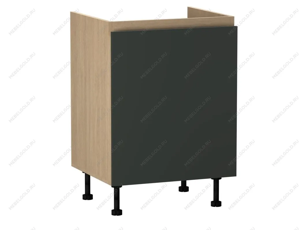 Стол под мойку СМ-60, Женева (600*520*870) Дуб Палермо/Зеленый матовый, 21980