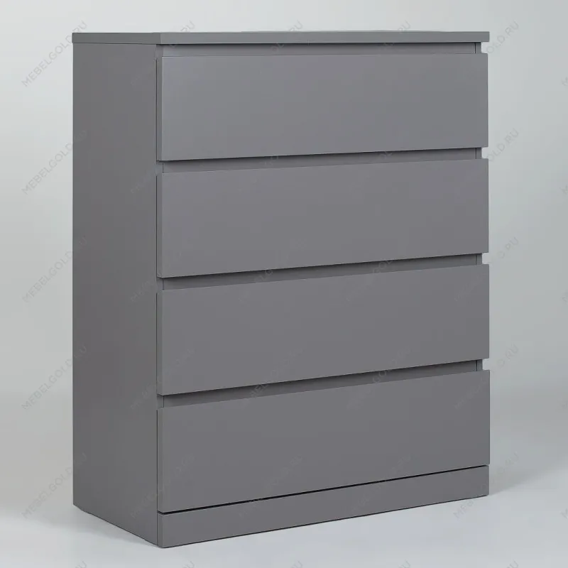 Комод Варма, 4 ящика, 80х100х40 см, эмаль серая | изображение 10