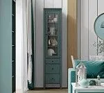 САГА шкаф с витриной 50 темно-бирюзовый | изображение 5