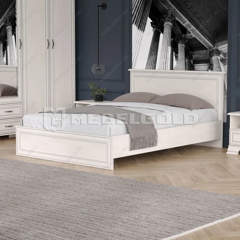 Кровать Тиффани 140 с подъемным механизмом вудлайн кремовый | изображение 2