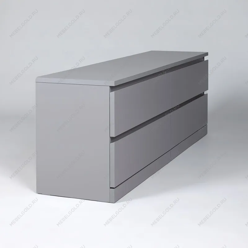 Комод Варма, 4 ящика, горизонтальный, 160х54х40 см, эмаль серая | изображение 6