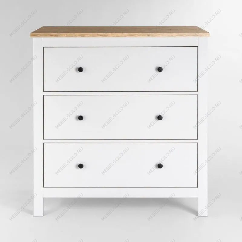 САГА комод 3 ящика белый/ясень | изображение 2