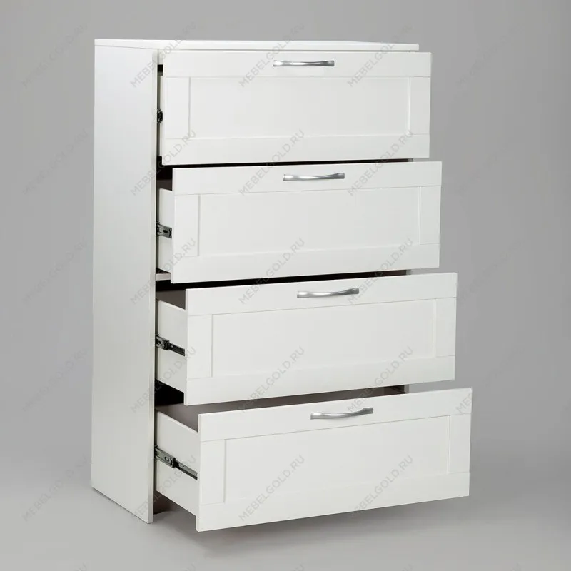 Комод Сириус, 4 ящика, 78х41х123 см, белый | изображение 11