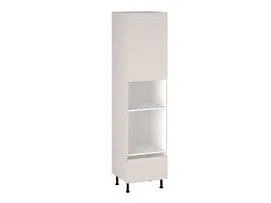 Шкаф-пенал 960 П-1 бока МДФ, Виста (600*586*2456) Экокожа Белый, 26281