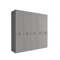 Шкаф 5-ти дв. Bogemia Farfalle (Серый/Хром) БМШ2/5(Fa)