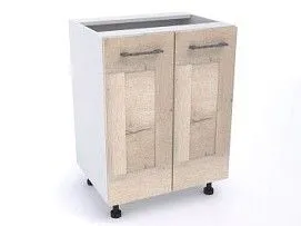 Стол С-60 (520) 2-х дверный, Дублин (600*520*820) Дуб галифакс белый, 21678