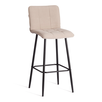 Барный стул Bari/Бари, велюр, бежевый, 7, 45х56х110 см
