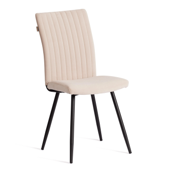 Стул обеденный Monte Carlo, TREND, флок, бежевый/черный, 7, 49х51х93 см