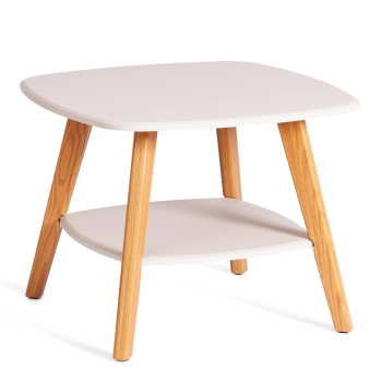 Журнальный стол RIO, мдф, 65х65х50 см, крем/дуб светлый