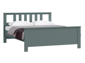 САГА кровать двойная 160х200 темно-бирюзовая