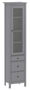 САГА шкаф с витриной 50 серый