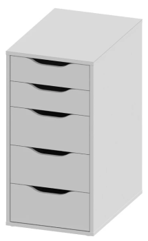 ИНГАР комод ИКЕА / IKEA белый с пятью выдвижными ящиками