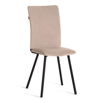 Стул обеденный La Rousse, флок, бежевый/черный, 7, 49х50х93
