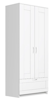 БРИМНЭС / СИРИУС Шкаф ИКЕА / IKEA комбинированный 2 двери и 1 ящик белый