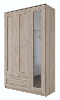 БРИМНЭС / СИРИУС Шкаф ИКЕА / IKEA комбинированный 3 двери и 1 ящик сонома