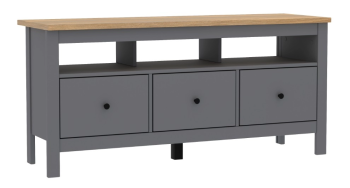 САГА тумба 3 ящика серая/ясень