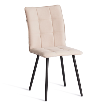 Стул обеденный Bari, LT, флок, бежевый/черный, 7, 41х55х89 см