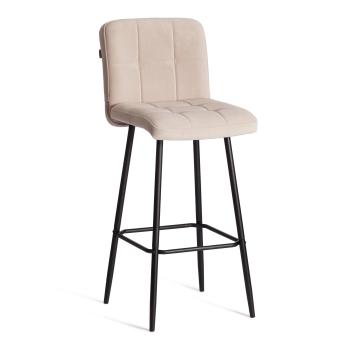 Барный стул Medeo/Медео, велюр, бежевый, 7, 45х56х113 см