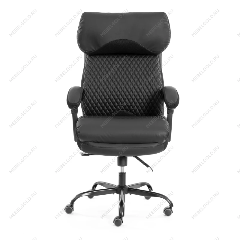 Кресло Chief metalBL, кож/зам/ткань, черный/черный стеганный/черный, 36-6/36-6/TW-11 | изображение 5